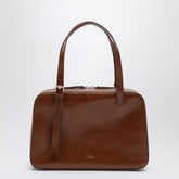A.P.C. Virginia Box Coffee Leather Shoulder Bag brown