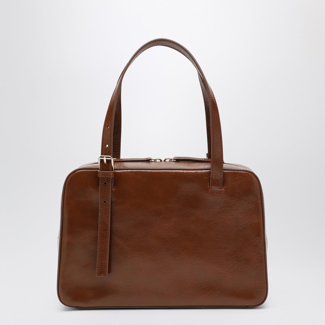 A.P.C. Virginia Box Coffee Leather Shoulder Bag brown