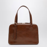 A.P.C. Virginia Box Coffee Leather Shoulder Bag brown
