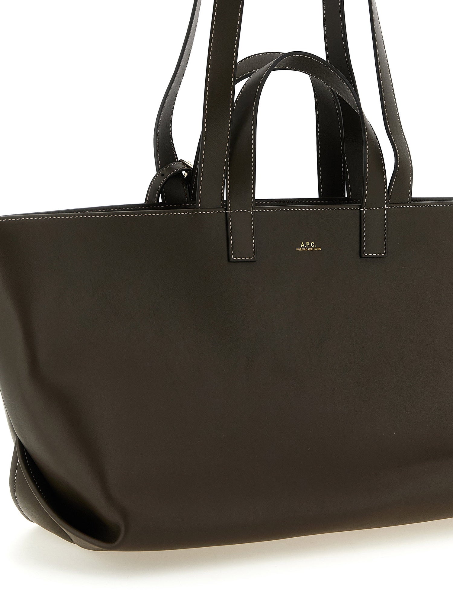 A.p.c. Le Drummer Large Shopping Bag Brown