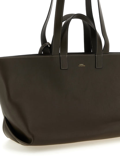 A.p.c. Le Drummer Large Shopping Bag Brown