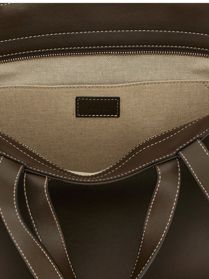 A.p.c. Le Drummer Large Shopping Bag Brown