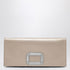 Roger Vivier Mini Pilgrim Satin Clutch Bag White