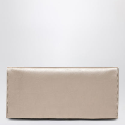 Roger Vivier Mini Pilgrim Satin Clutch Bag White