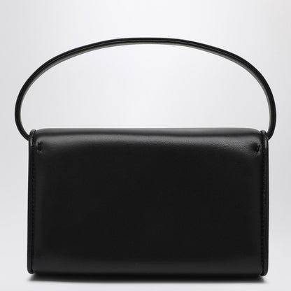 Roger Vivier Micro Pilgrim Crystal-Buckle Black Leather Bag black