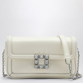 Roger Vivier Jeu de Fille Leather Clutch Bag Beige