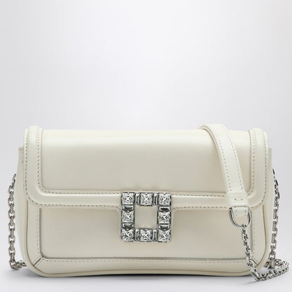 Roger Vivier Jeu de Fille Leather Clutch Bag Beige