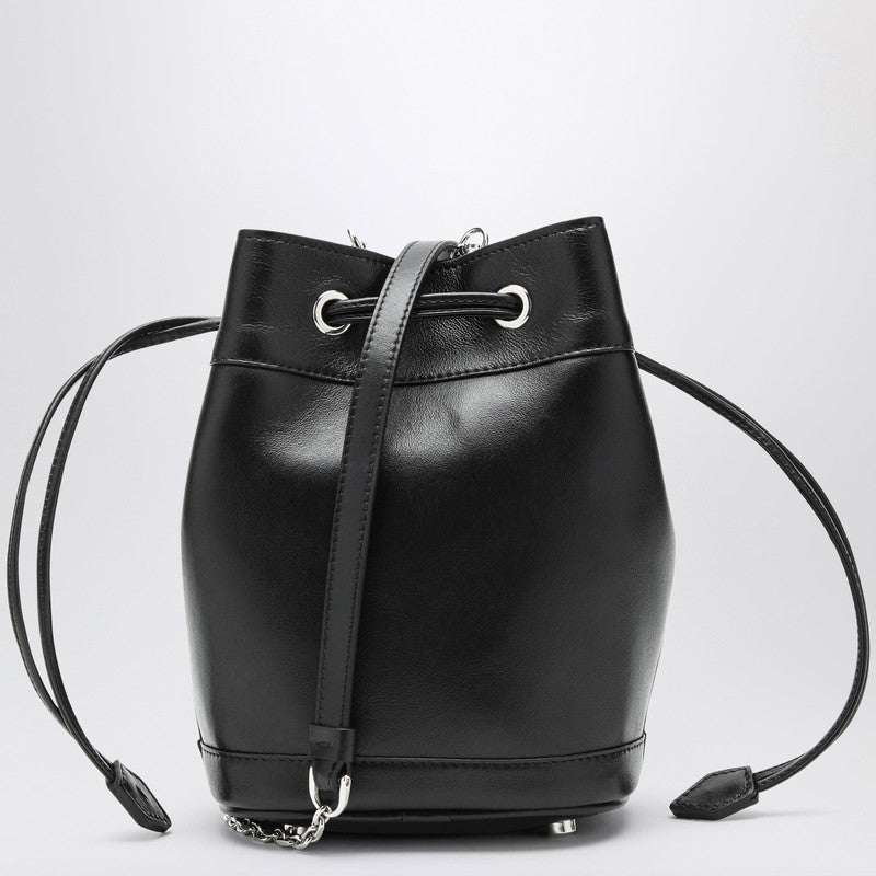 Roger Vivier Très Vivier Leather Bucket Bag Black