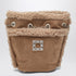 Roger Vivier Très Vivier Suede and Shearling Backpack Beige