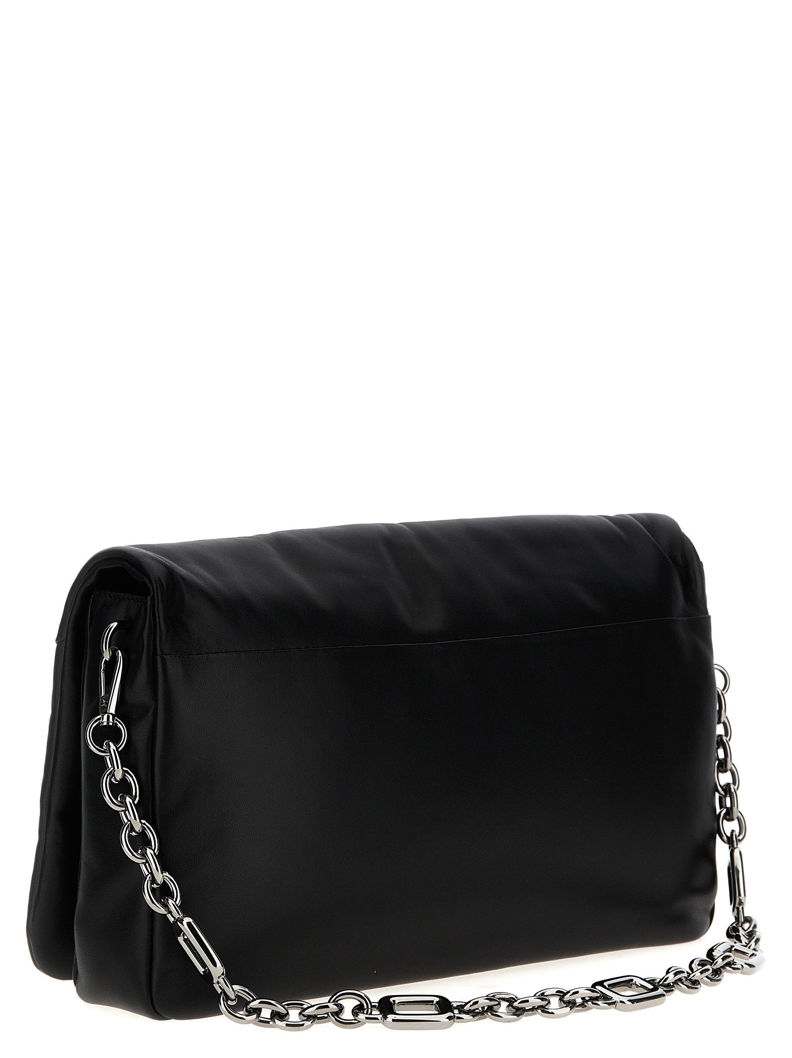 Roger Vivier Viv Choc Large Shoulder Bag Black