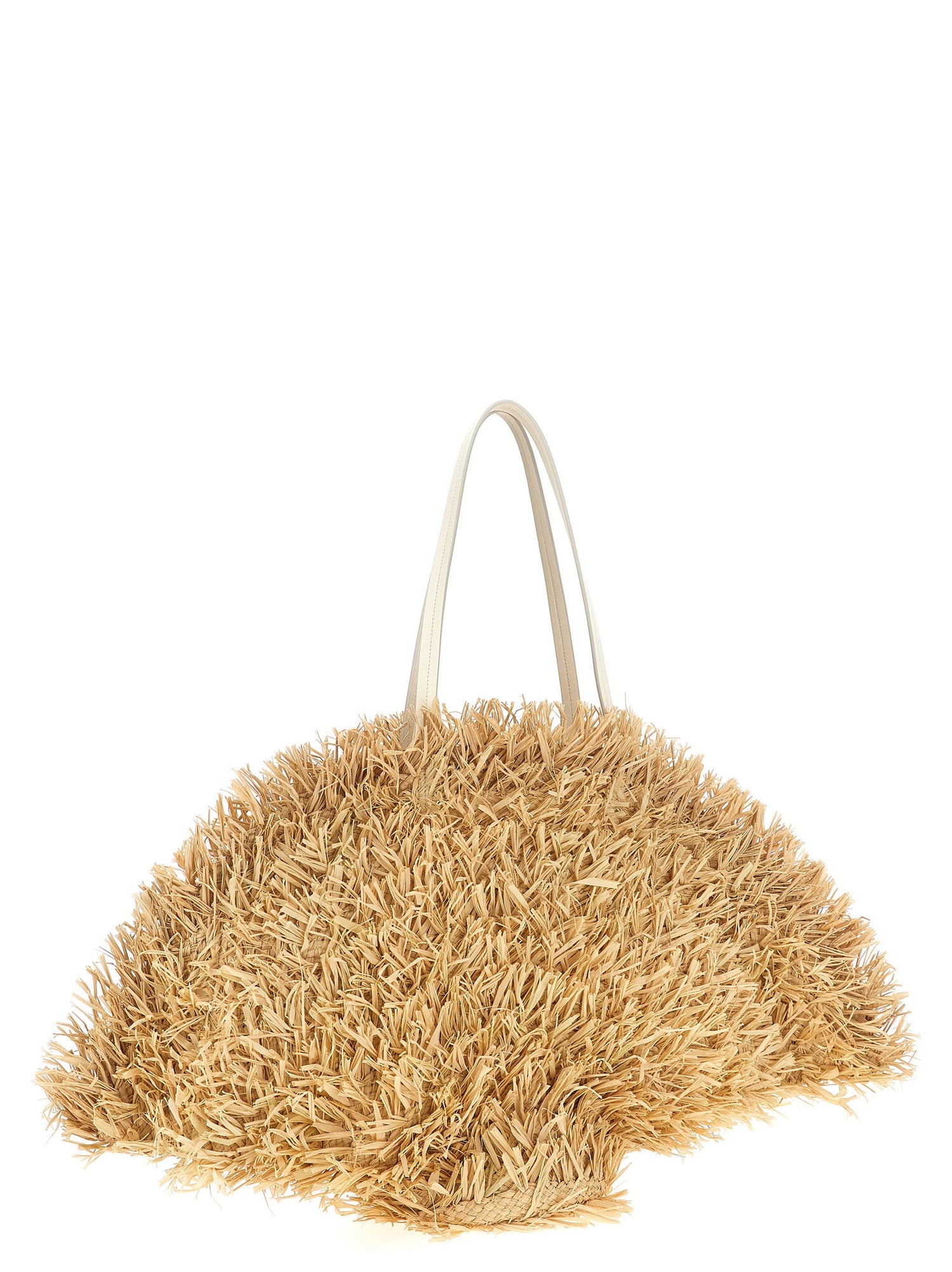 Roger Vivier Tres Vivier Panier Large Shopping Bag Beige