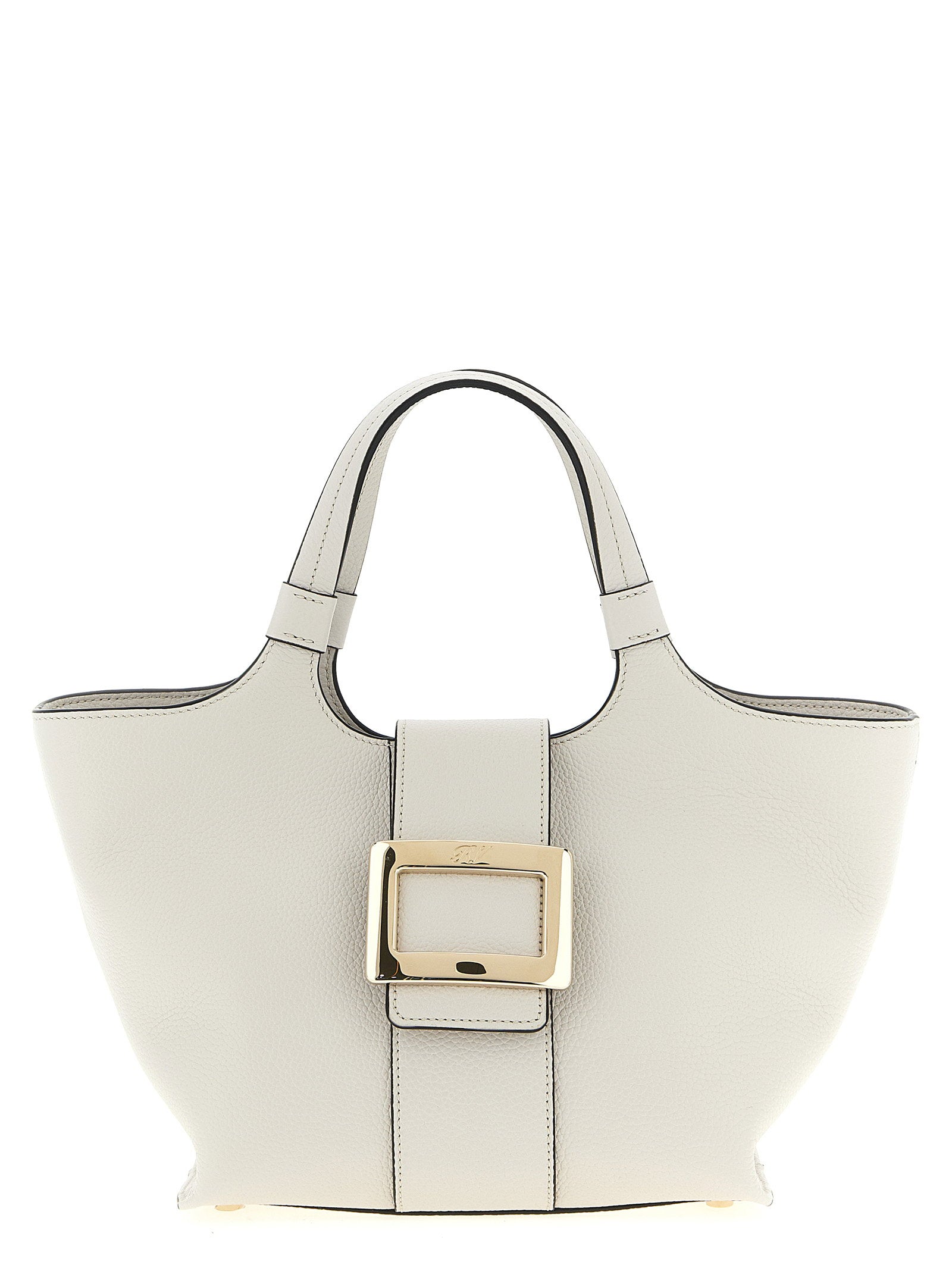 Roger Vivier Belle Vivier Mini Shopping Bag Gray
