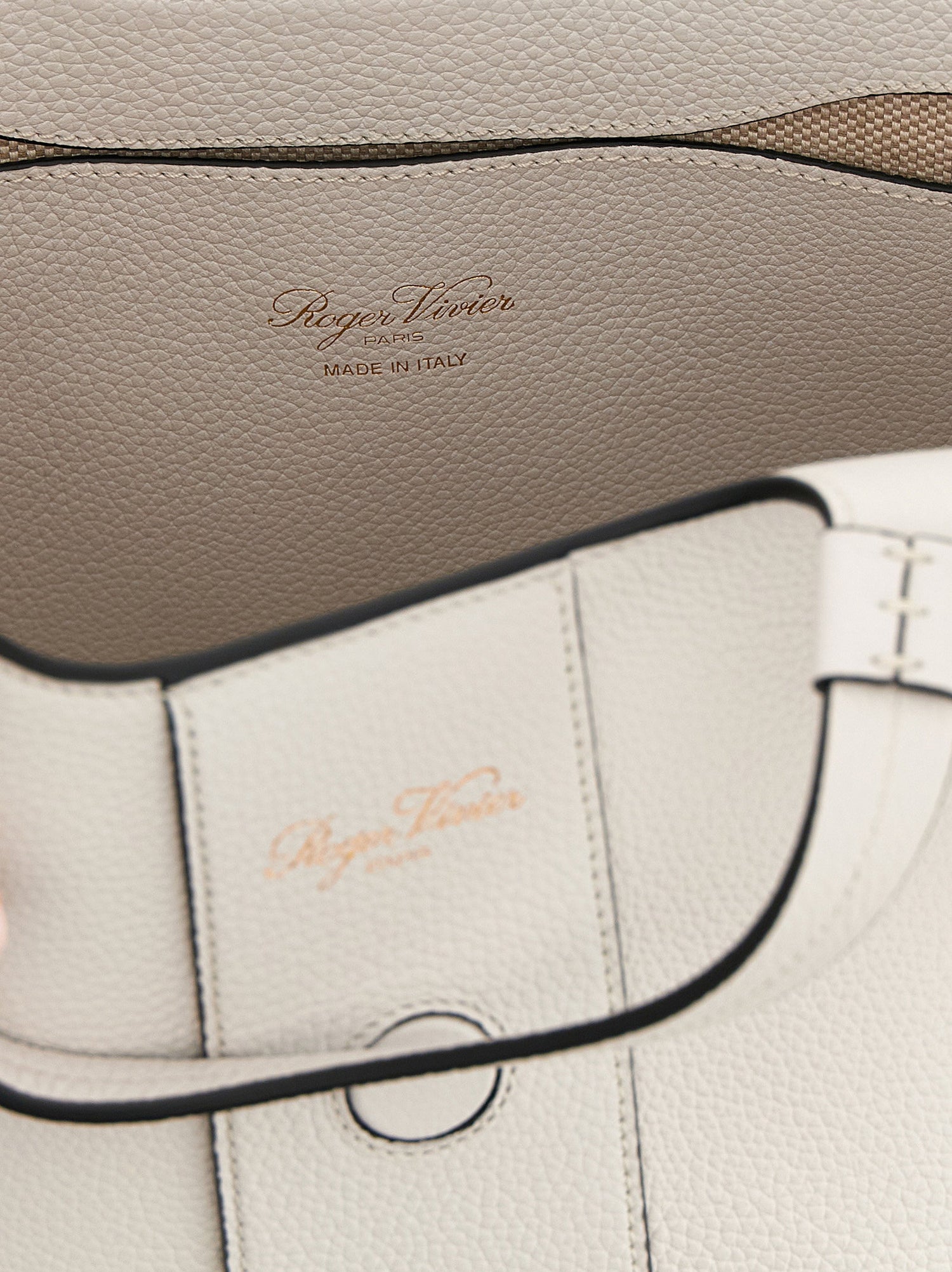 Roger Vivier Belle Vivier Mini Shopping Bag Gray