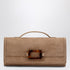 Roger Vivier Belle Vivier Suede Clutch Brown