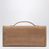 Roger Vivier Belle Vivier Suede Clutch Brown