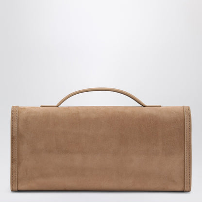 Roger Vivier Belle Vivier Suede Clutch Brown
