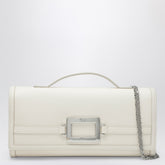 Roger Vivier Belle Vivier Leather Clutch White