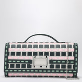 Roger Vivier Belle Vivier Woven Leather Clutch Multicolor