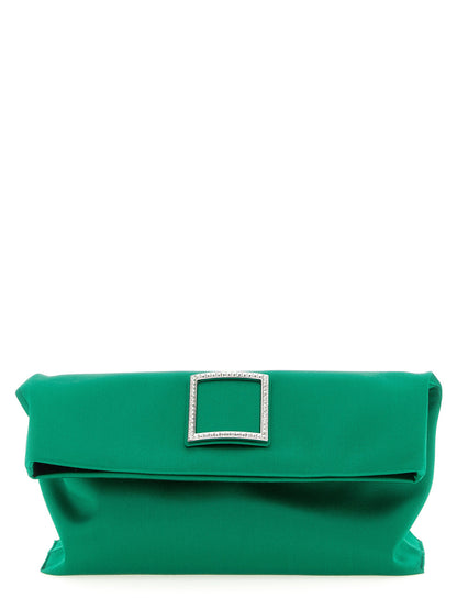Roger Vivier Trompette Clutch Green