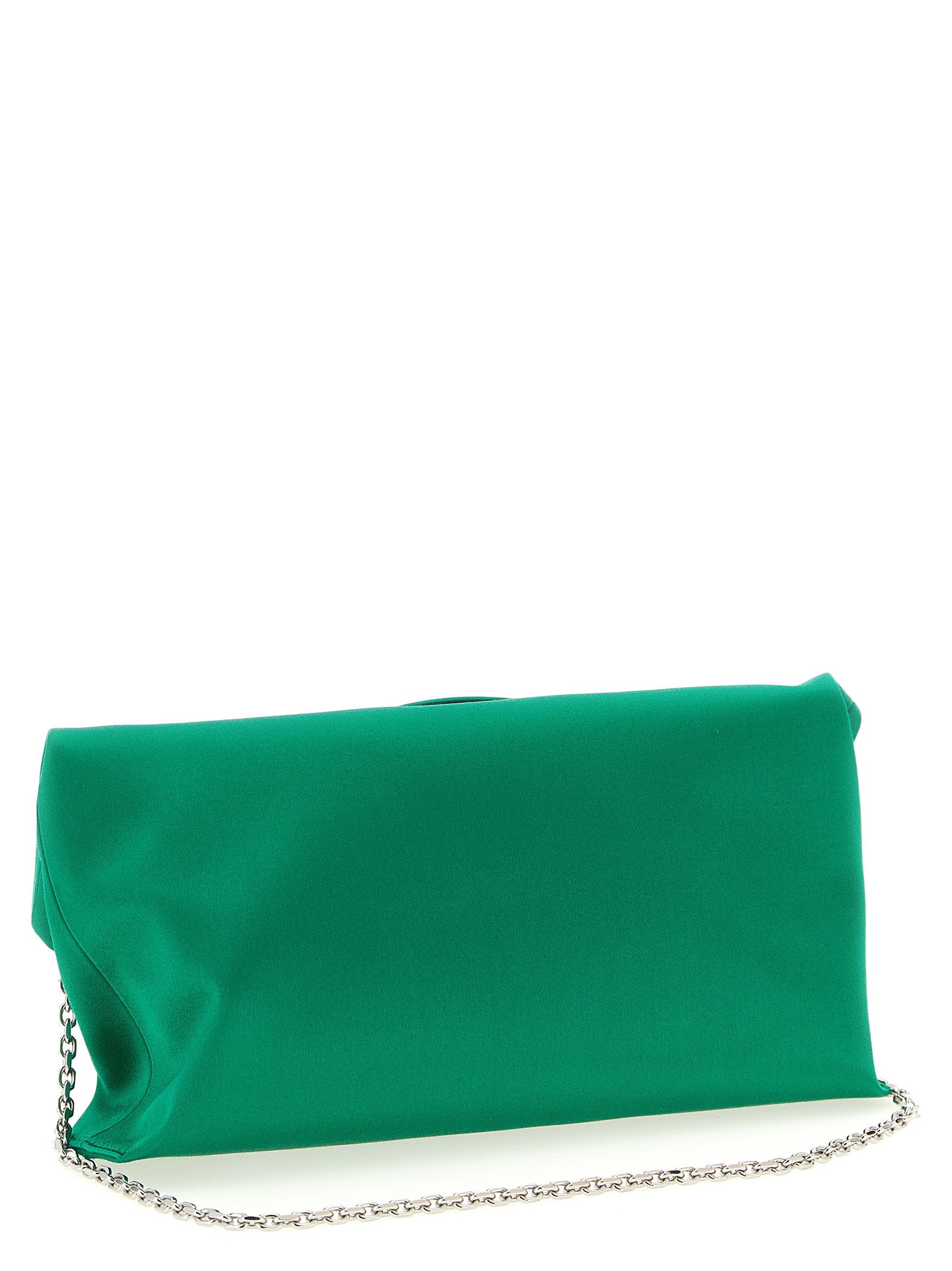 Roger Vivier Trompette Clutch Green