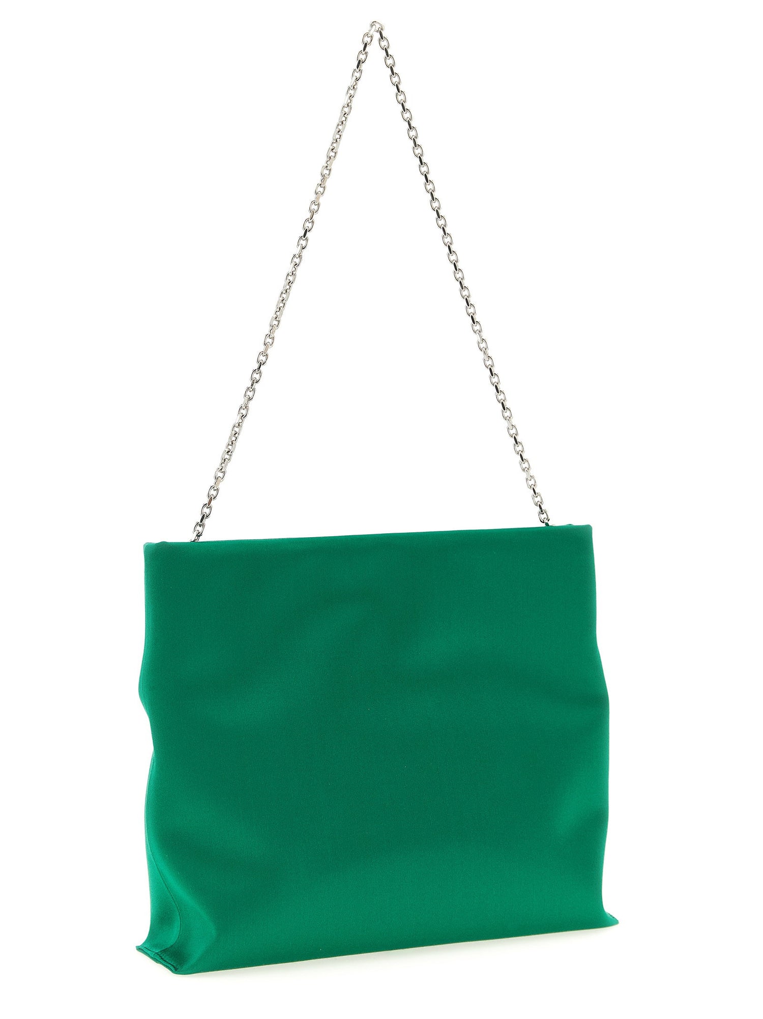 Roger Vivier Trompette Clutch Green