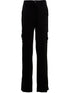 David Koma Satin Cargo Pants Black