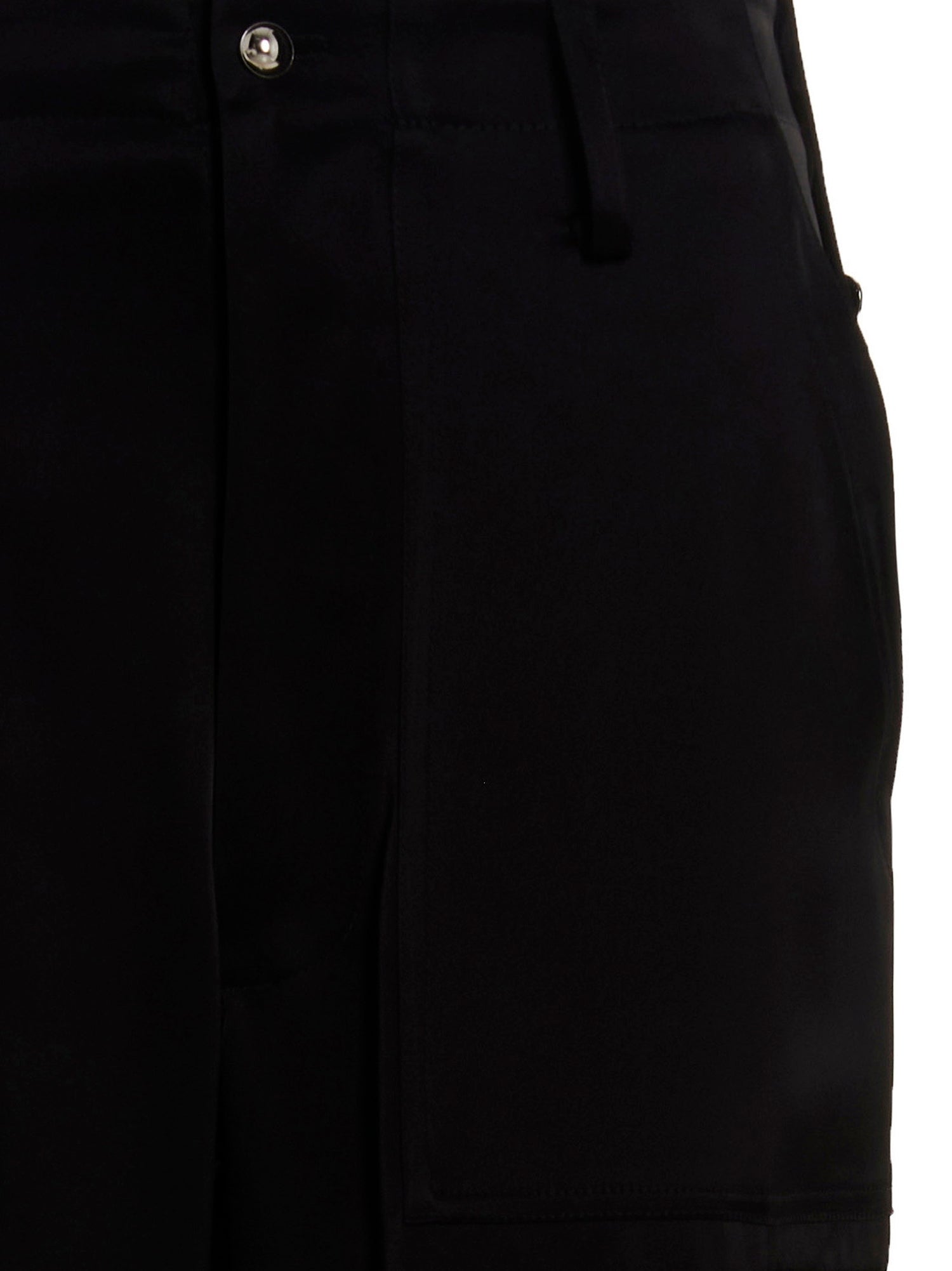 David Koma Satin Cargo Pants Black