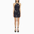 David Koma Blue Denim Mini Dress with Mirror Embellishments Blue