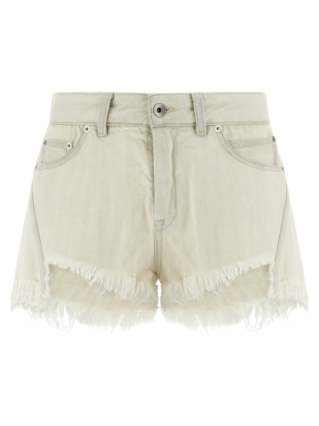Rick Owens Bias Cutoffs Shorts White