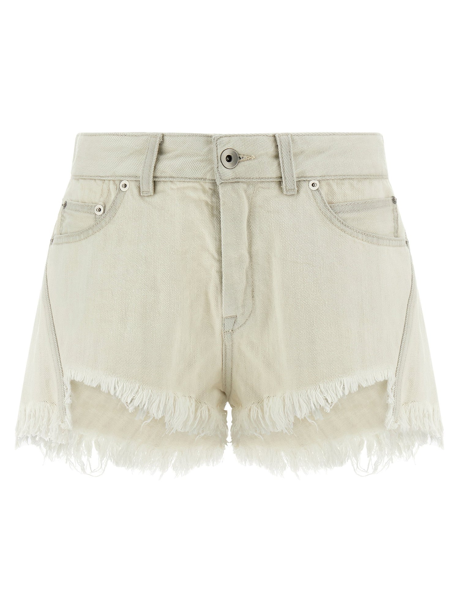 Rick Owens Bias Cutoffs Shorts White