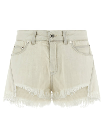 Rick Owens Bias Cutoffs Shorts White