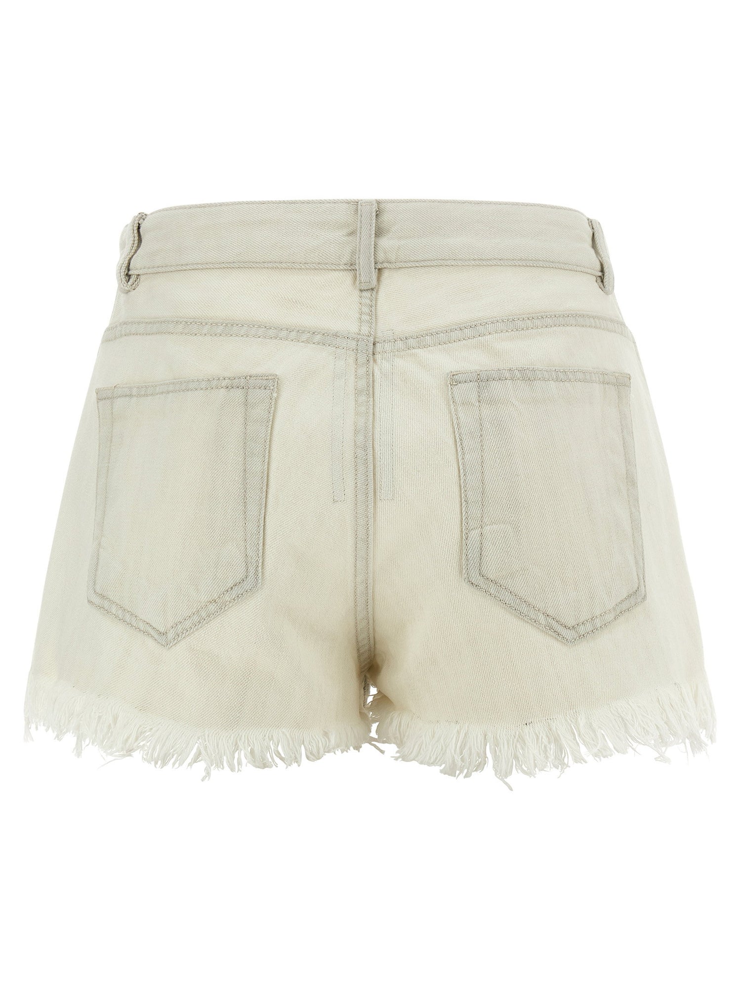 Rick Owens Bias Cutoffs Shorts White