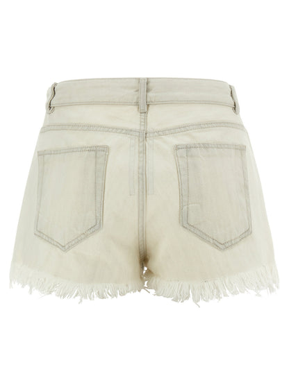 Rick Owens Bias Cutoffs Shorts White