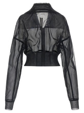 Rick Owens Dracucollar Cropped Bomber Jacket Black