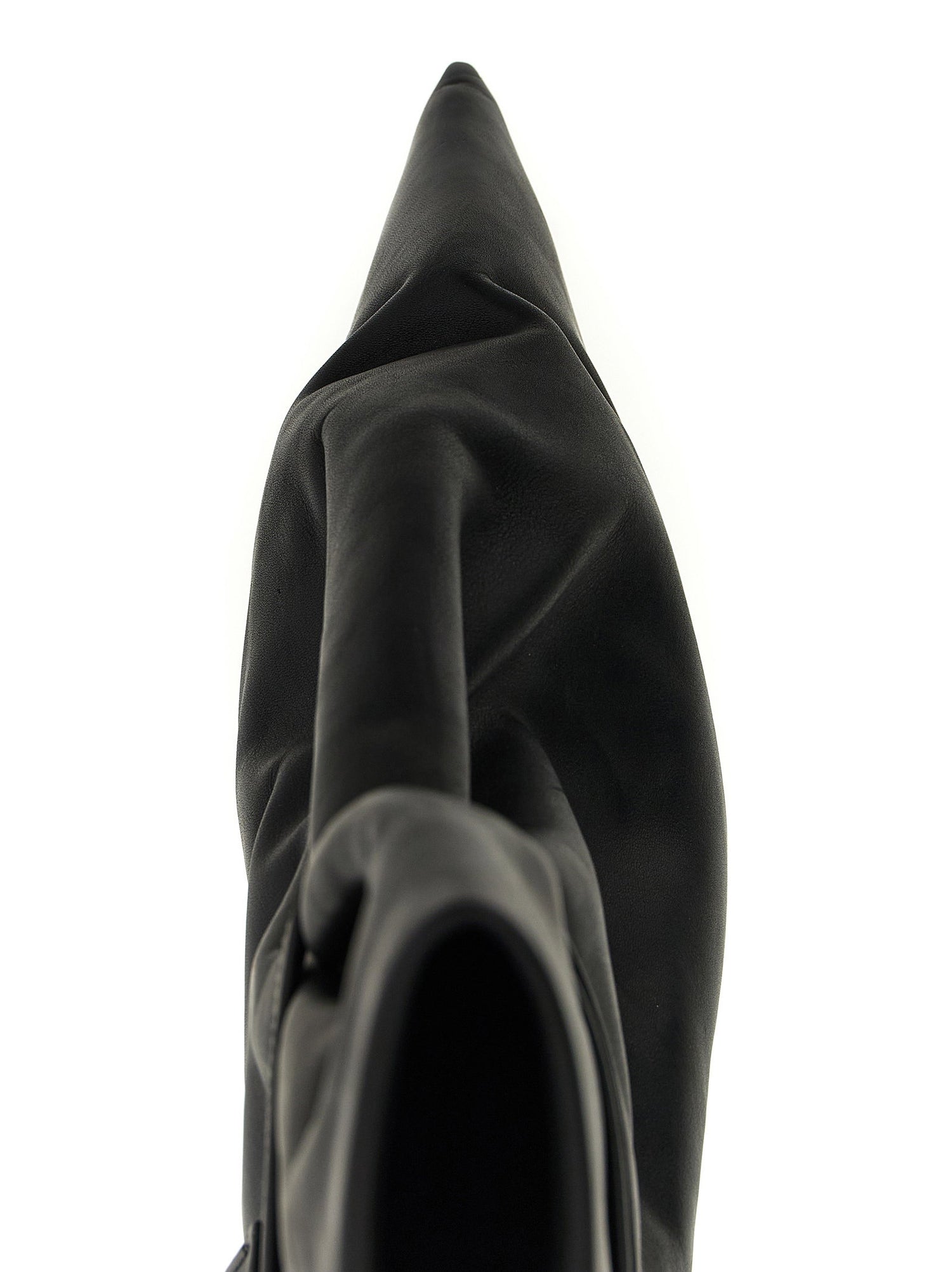 Rick Owens Tied Taco Kiss Ankle Boots Black