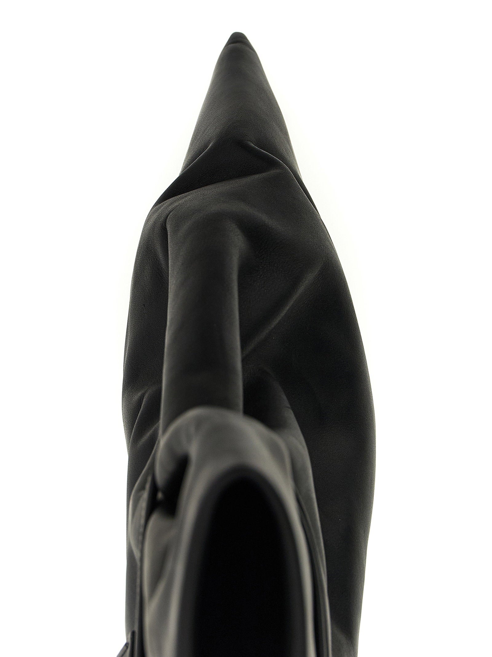 Rick Owens Tied Taco Kiss Ankle Boots Black
