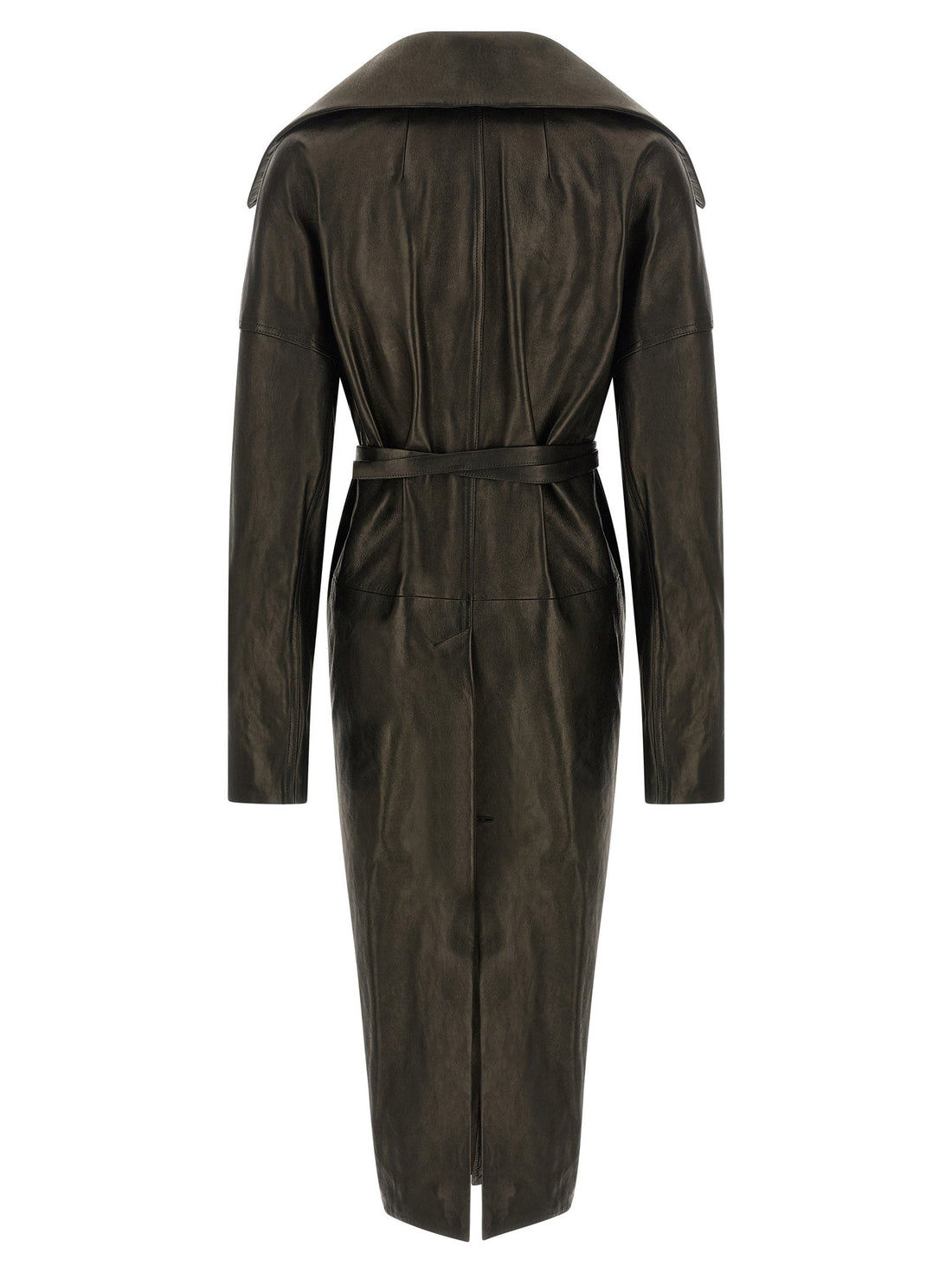 Rick Owens Dracucollar Belted Coat Black