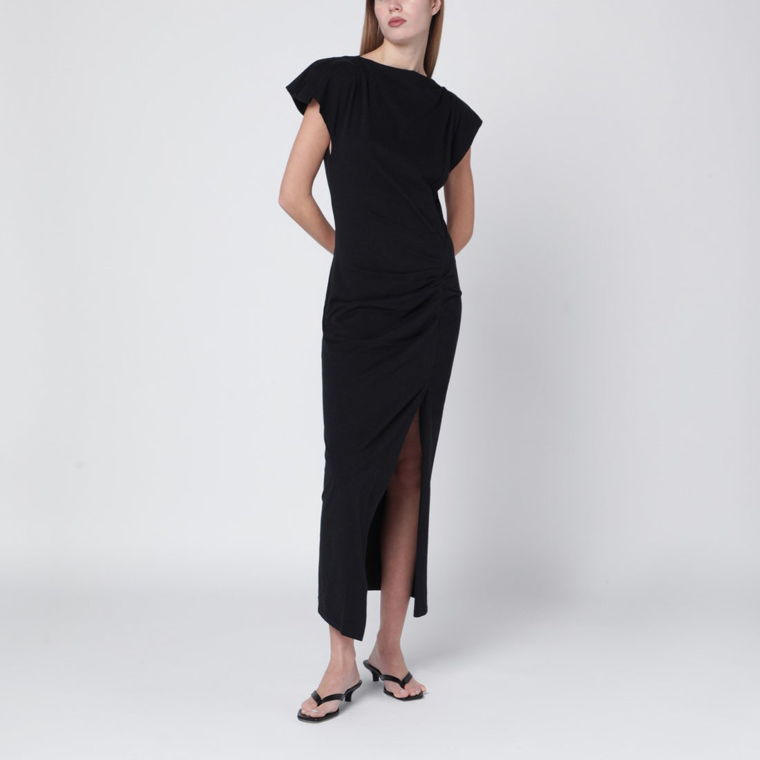 Isabel Marant Long Nadela Jersey Dress Black