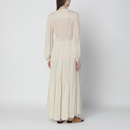 ISABEL MARANT Étoile Briane Long Viscose Dress Beige