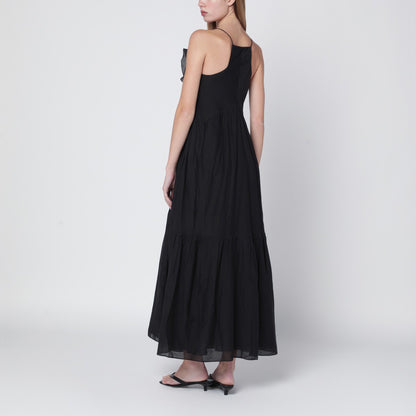 ISABEL MARANT Étoile Vasma Cotton-Voile Midi Dress Black