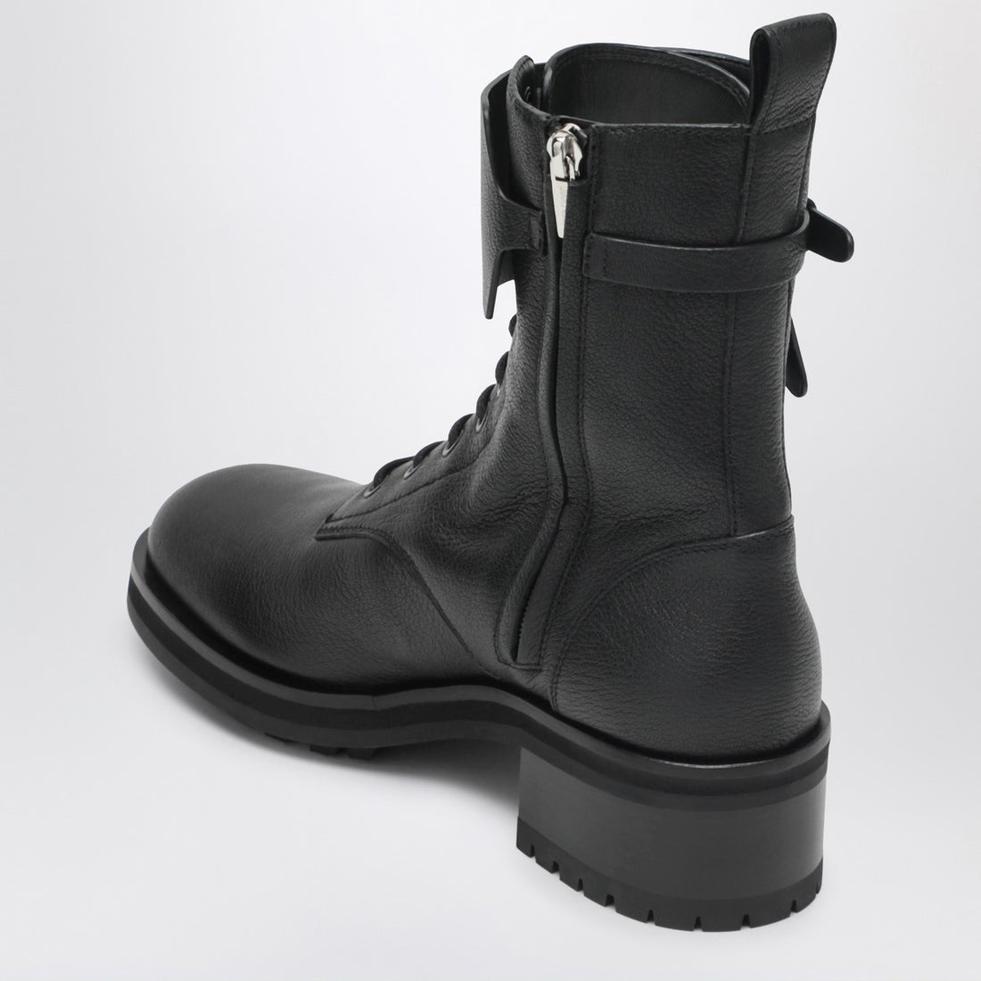 Jimmy Choo Rosabel Flat Black Leather Ankle Boots Black