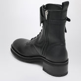 Jimmy Choo Rosabel Flat Black Leather Ankle Boots Black