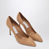 Jimmy Choo Romy 85 Suede Pointed-Toe Pumps in Toffee Brown