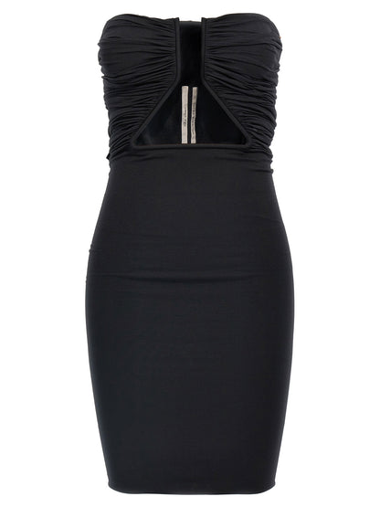 Rick Owens Prong Mini Dress Black