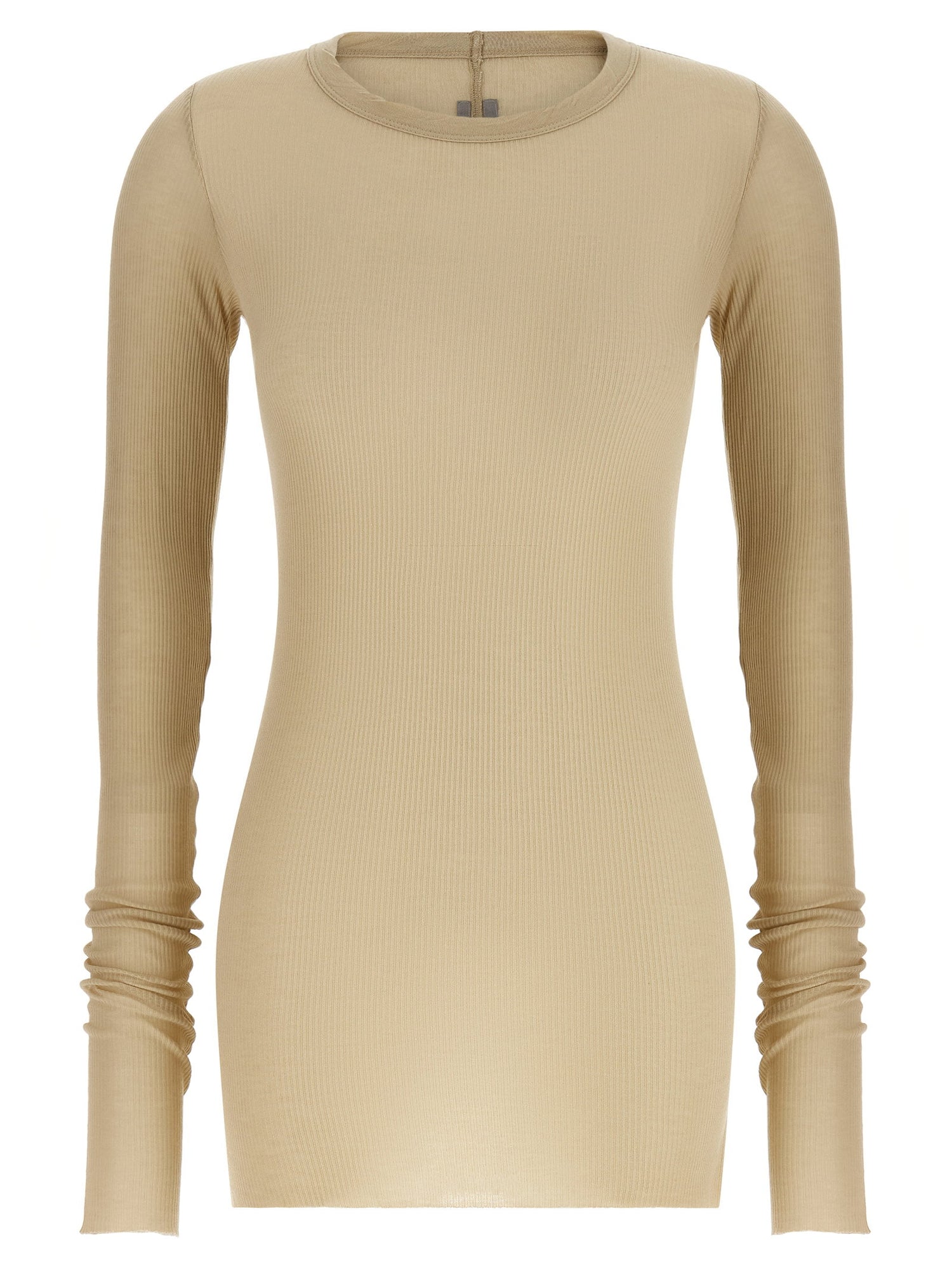 Rick Owens Rib Ls T T-shirt Beige