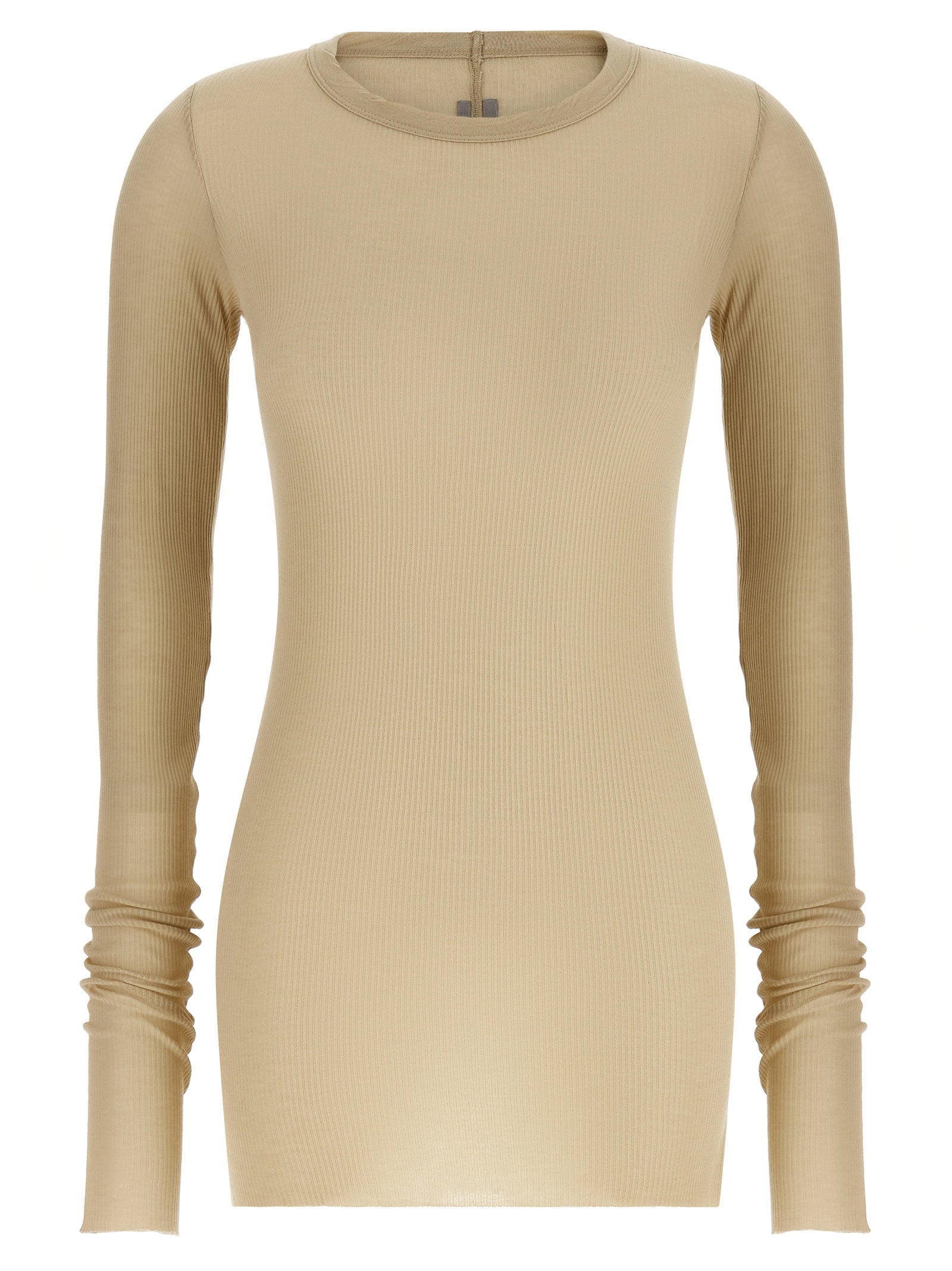 Rick Owens Rib Ls T T-shirt Beige