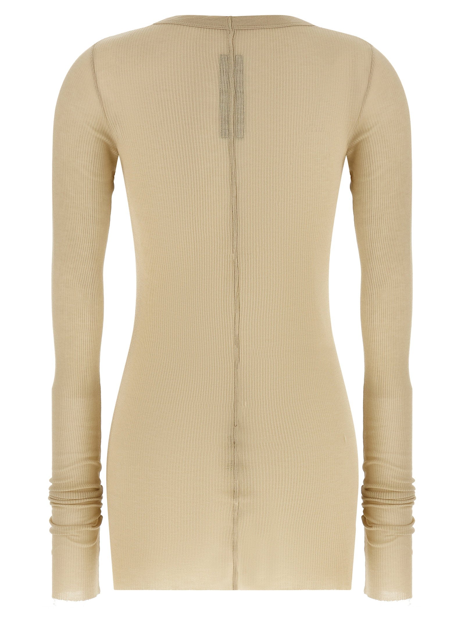 Rick Owens Rib Ls T T-shirt Beige