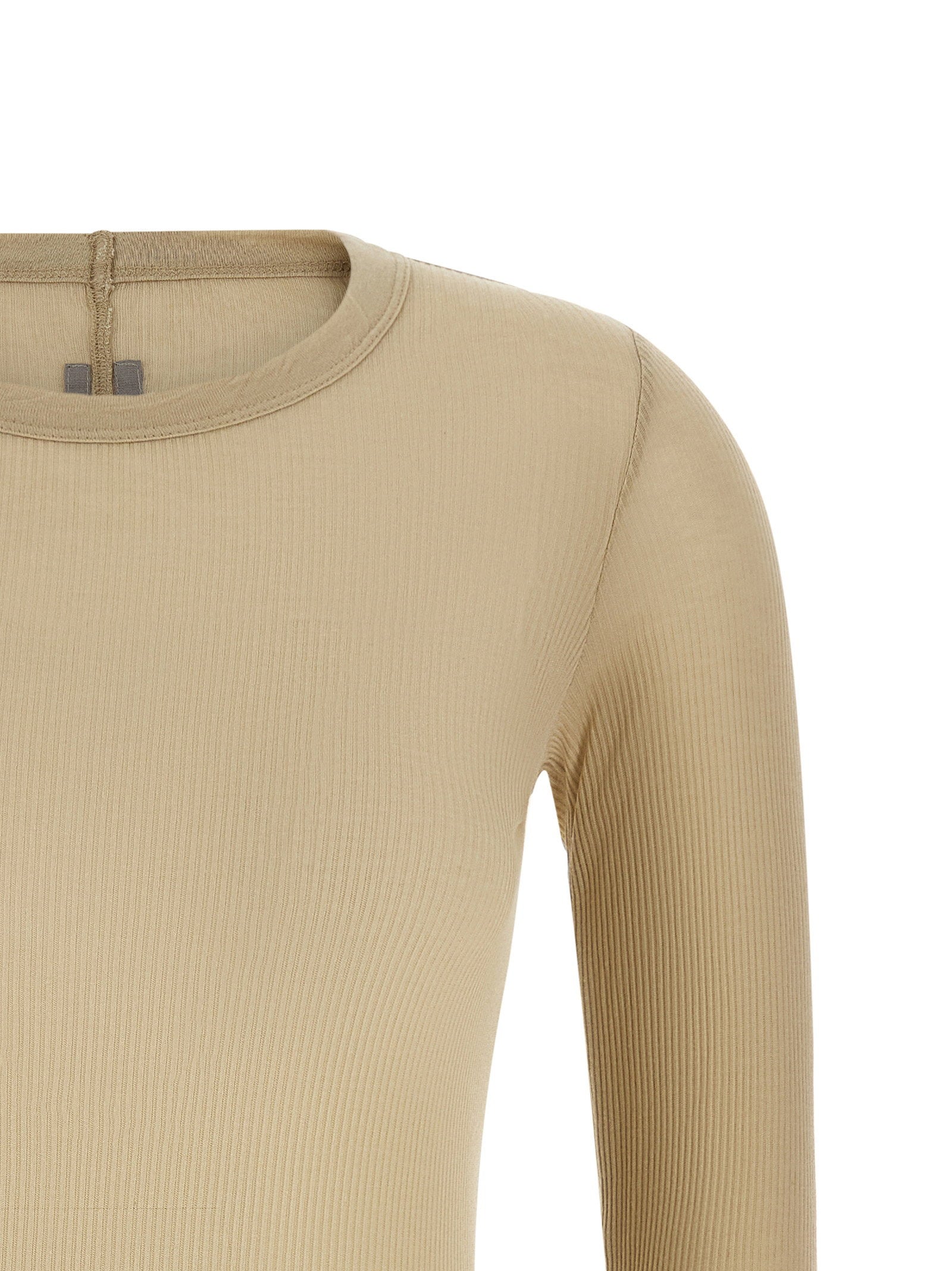 Rick Owens Rib Ls T T-shirt Beige