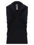 Rick Owens Jersey Ss Prong Top Black