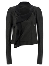 Rick Owens Scarf Biker Jacket Black